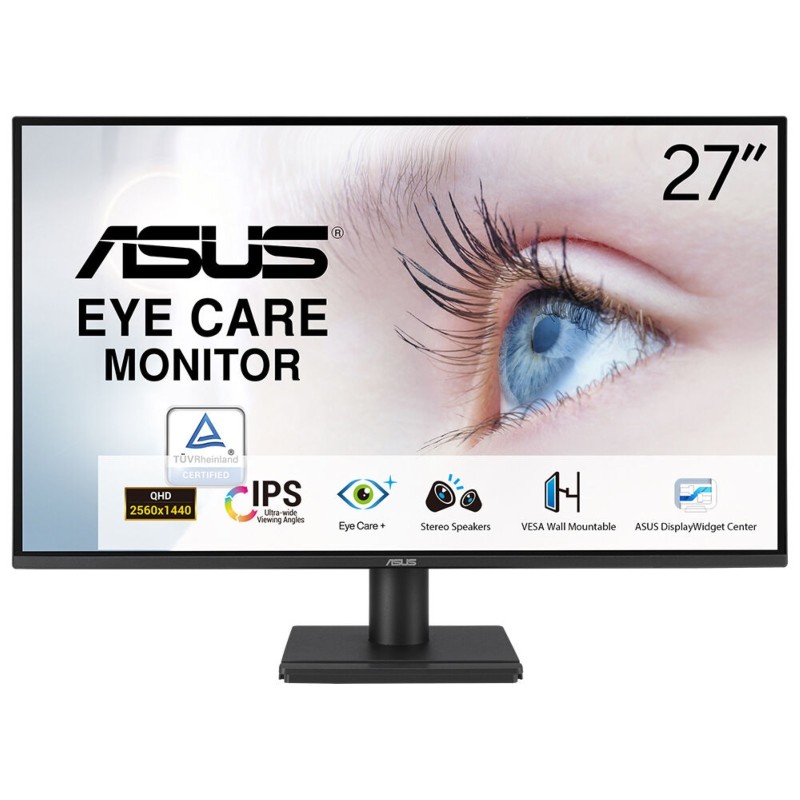 ASUS VA27AQ 27 IPS 2560 x 1440 (2K) VGA (HD-15) HDMI DisplayPort 75Hz